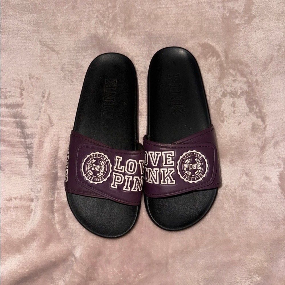 VS Pink Slide Sandals Size Small